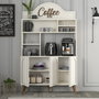 Hanah Home Lyon 120 Mueble Bar para Café - Crema y Nogal